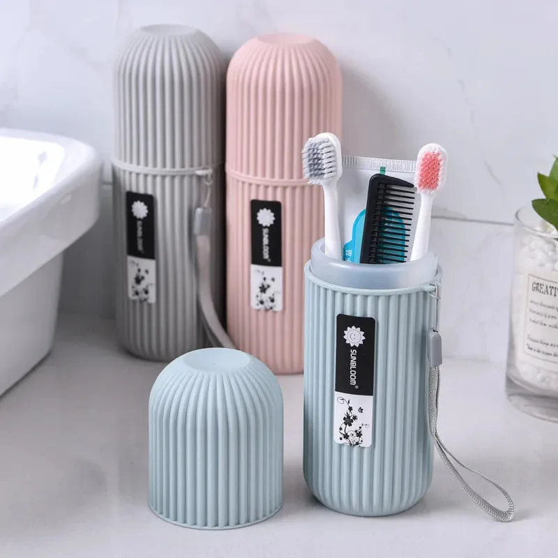 Portable Toothbrush & Toothpaste Holder – Travel Camping Storage Case for Hygiene & Convenience