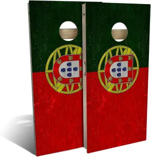 Portugal Flag Cornhole Boards - Choose Your Options - Includes 2 Boards, 8 Bags and More