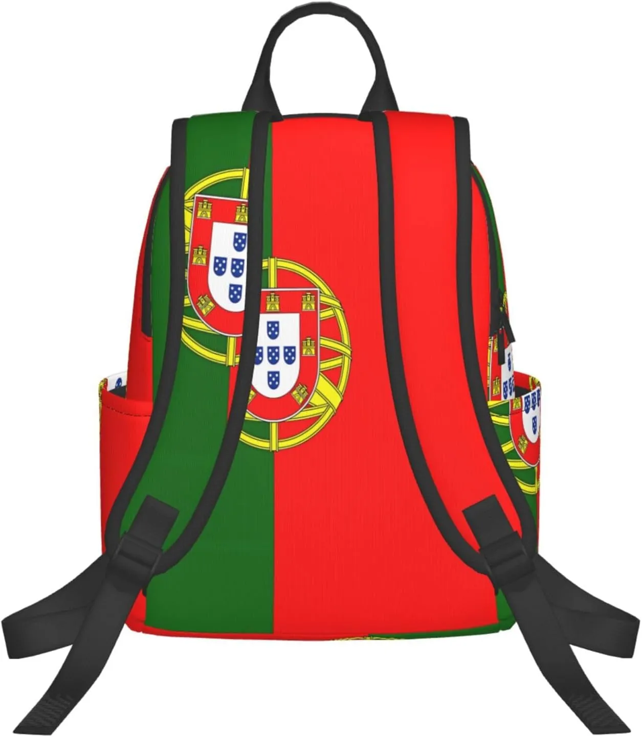 Portugal Portuguese Flag Casual Laptop Backpack Travel Rucksack Sports Daypack Adjustable Strap Bags with Multi-Pockets for Working Running Camping