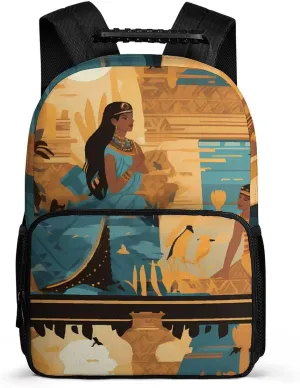 Posters Ancient Egyptian Art And Culture Travel Laptop Backpack 16 Inch Computer Bag Casual Daypack for Business Hiking