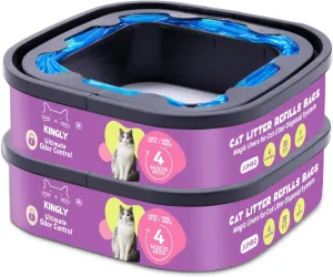 Premium Cat Litter Refill Bags |Jumbo 28FT 2-Pack | Lasts Up to 8 Months | 2 Cartridges for Superior Odor Control