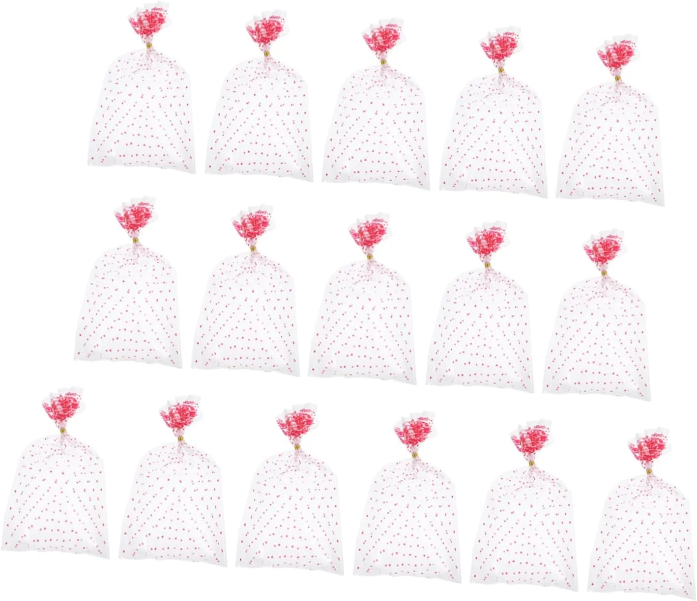PRETYZOOM 100pcs Transparent Popcorn Treat Bags with Floral Dot Design Theater for Serving Popcorn at Parties and Events Convenient and Easy to Seal Packaging Bags