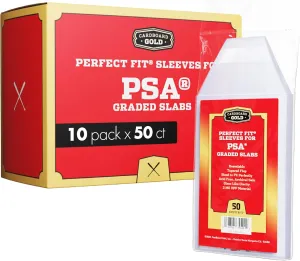 PSA Graded Card Sleeves – 500 Count with PSA Logo, Resealable Slabs Sleeve - Precise Fit Slab Protector for Grading Baseball Football Gaming Trading Sports Cards