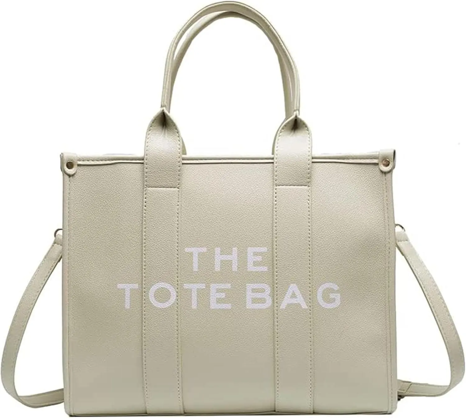PU Tote Bag for Women Simple Large-Capacity Tote Bag Handbag Zipper Fashion Tote Bag