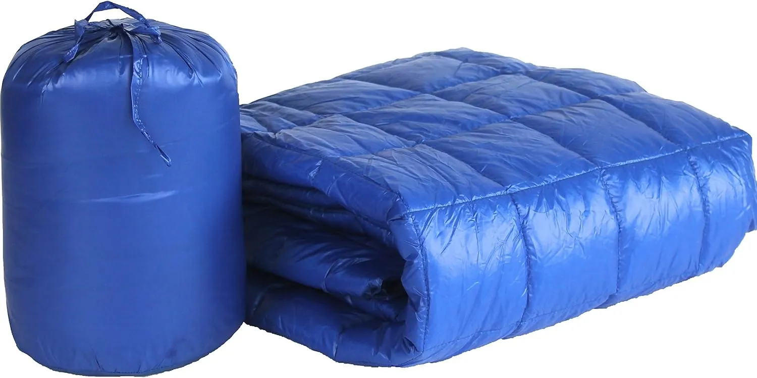 PUFF Quilted Nylon Ultra Light Throw, Electric Blue