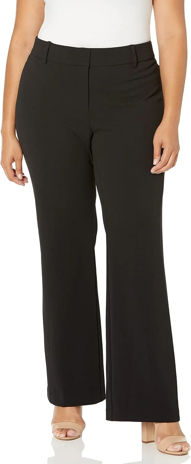Rafaella Women's Plus Size Soft Stretch Crepe Modern Fit Pant