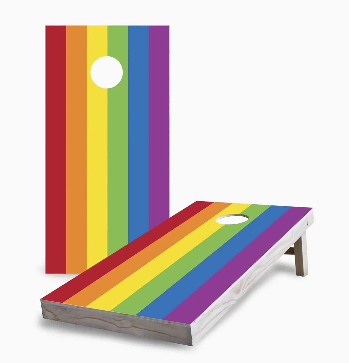 Rainbow Pride Flag Corn Hole Board Game Set - Choose Accessories - Includes 2 Boards, 8 Bags and More