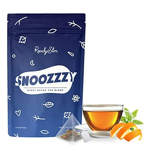 Readyslim Nighttime Detox Tea, Caffeine-Free, Laxative-Free, Restful Sleep, Promotes Relaxation, 14 Days Detox Cleanse - 1 Evening Herbal Tea (14 Tea Bags, 30g), All Natural Weight Slimming, Organic Ingredients, Keto-Friendly