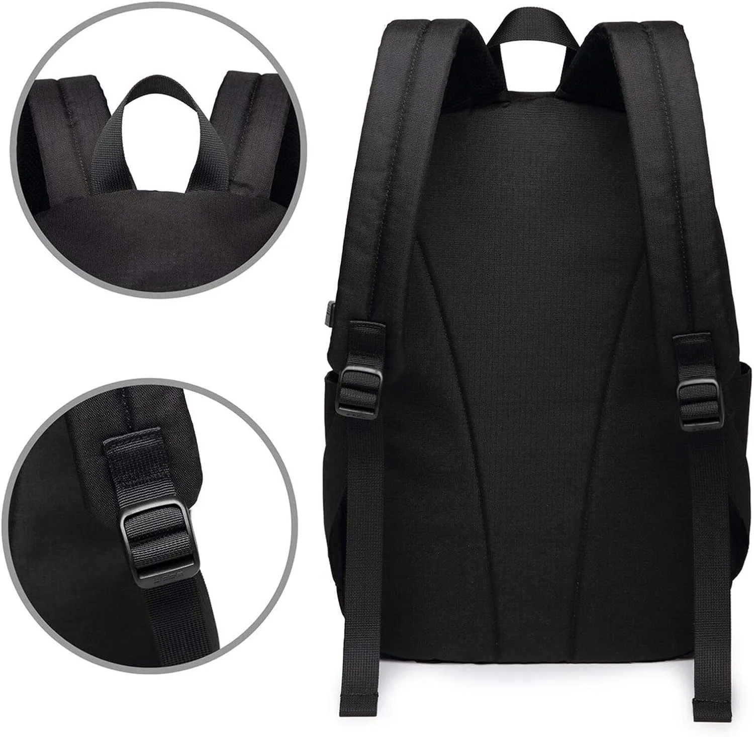 Real Hasta La Muerte Backpack,Large Travel Bag Lightweight Casual Daypack, Black