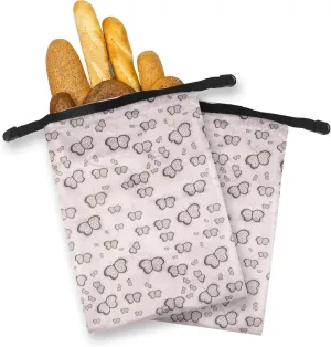 Reusable Zipper Reusable Bread Bags, Sourdough Bag for Homemade Bread Loaf, Freezer Bread Storage Bag(2 Pack)