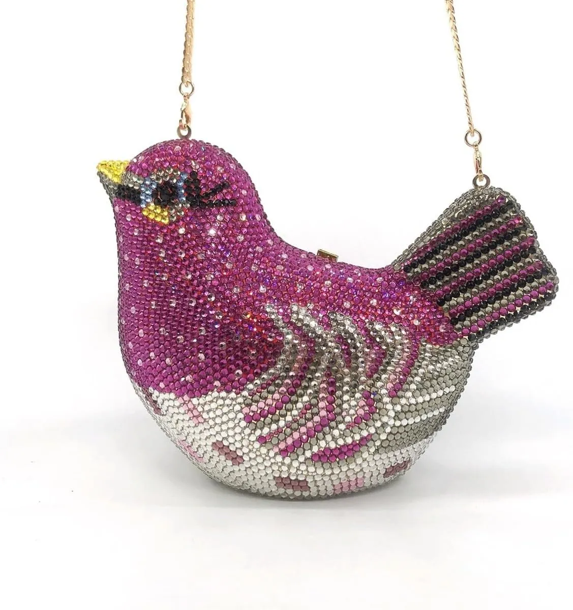 Rhinestone Bird Clutch Purse Women's Full Crystal Evening Bag for Wedding Party Handbag
