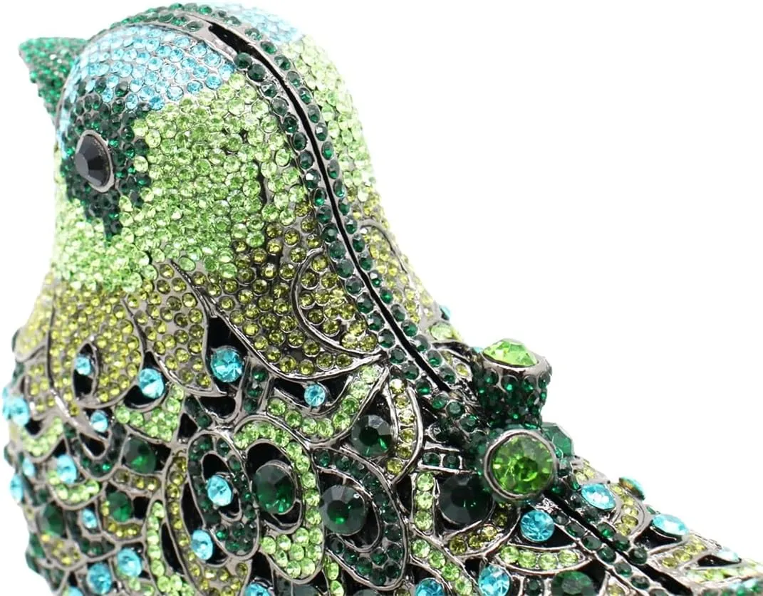 Rhinestone Bird Clutch Purse Women's Full Crystal Evening Bag for Wedding Party Handbag