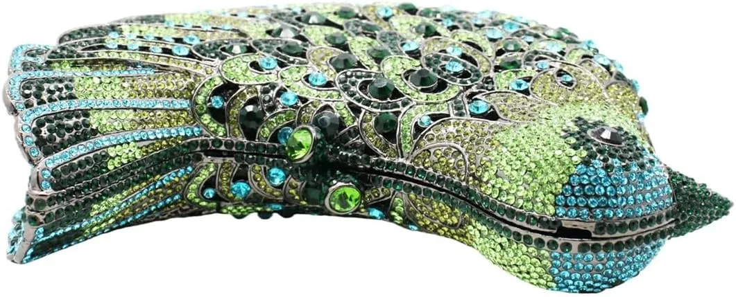 Rhinestone Bird Clutch Purse Women's Full Crystal Evening Bag for Wedding Party Handbag