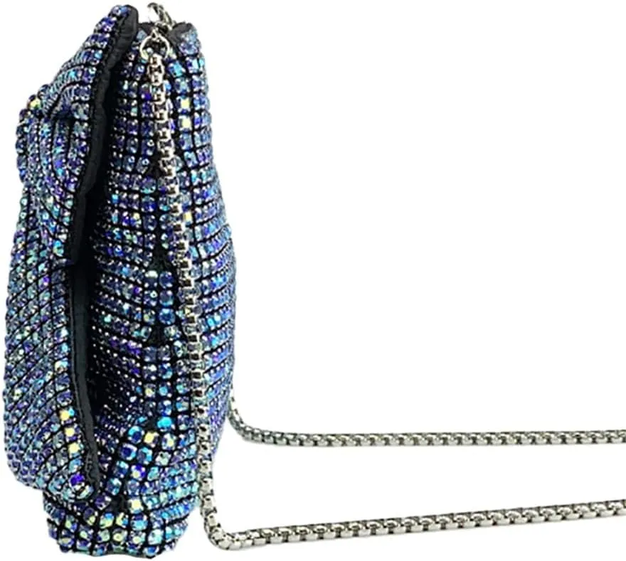 Rhinestone Purse Glitter Evening bag Sparkly Bow Clutch Purses for Women Cross Body Handbags for Party Prom Wedding
