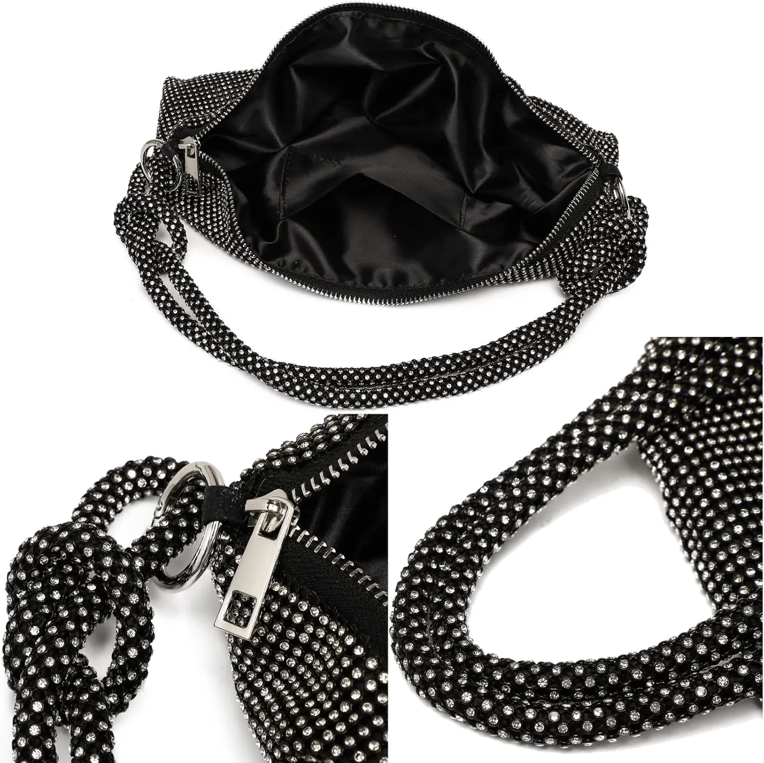Rhinestone Purse Sparkly Bag Crystal Evening Clutch Bag for Women Evening Prom Rhinestone Handbag Bling Hobo Bag