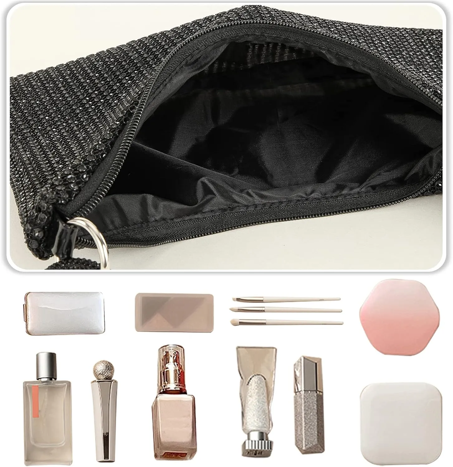 Rhinestone Purses for Women Crystal Clutch Bag Wedding Purse Bling Hobo Bag