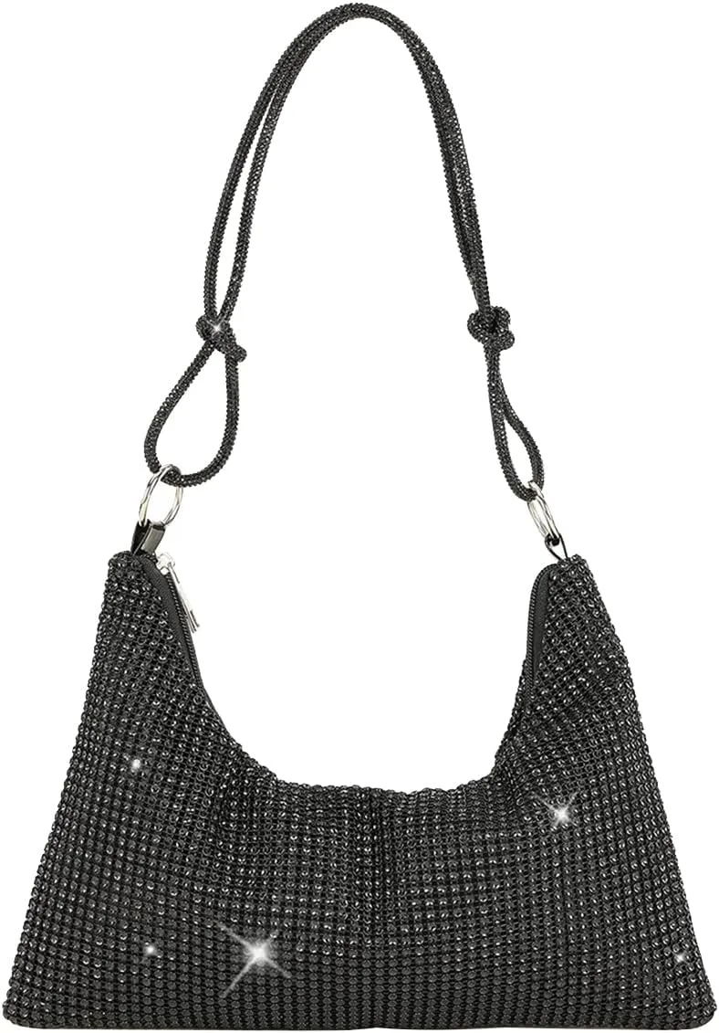 Rhinestone Purses for Women Crystal Clutch Bag Wedding Purse Bling Hobo Bag