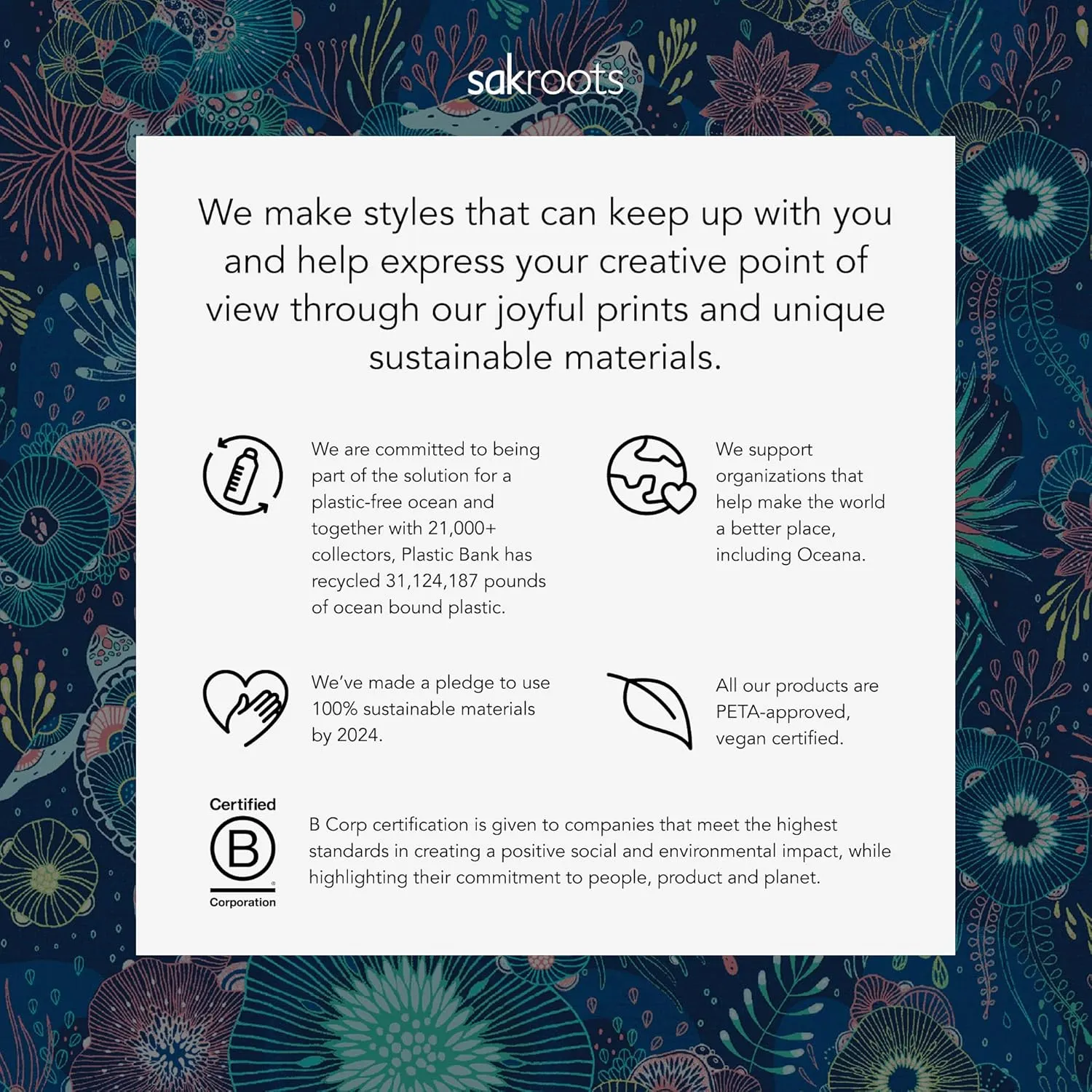 Sakroots Atlas Hobo in Repreve Eco-Twill
