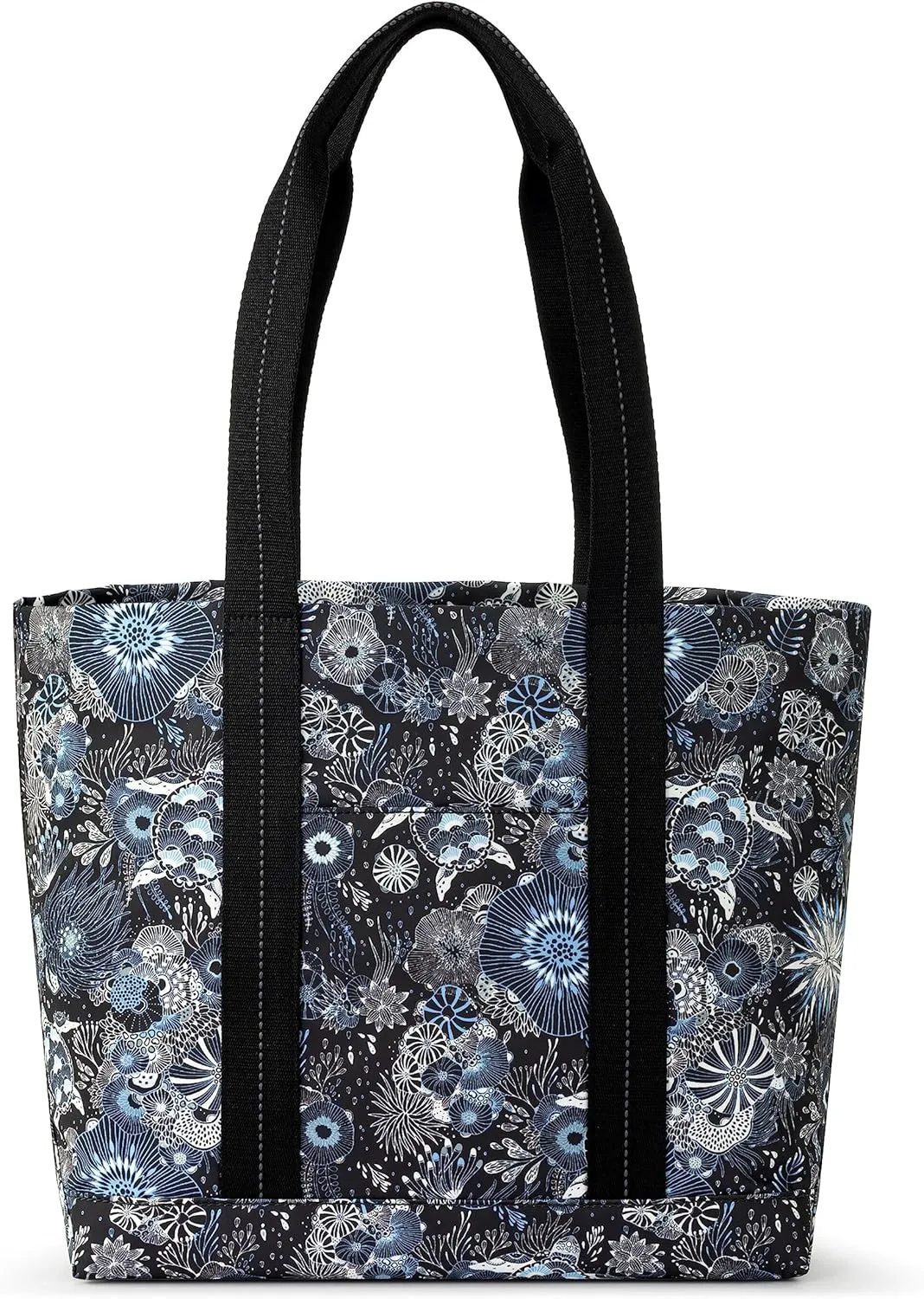 Sakroots Fairfax Tote in EcoTwill, Double Shoulder Straps, Midnight Seascape
