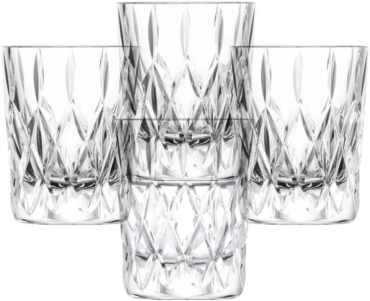 Schott Zwiesel Age Shot Glass (Set of 4) Modern Shot Glasses with Relief Crystal Glasses Dishwasher Safe (Item No. 124298)