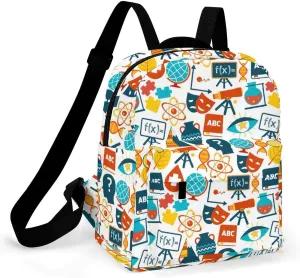 Science Education Math Backpack Shoulders Bag Sports Backpack for Party Business Travel