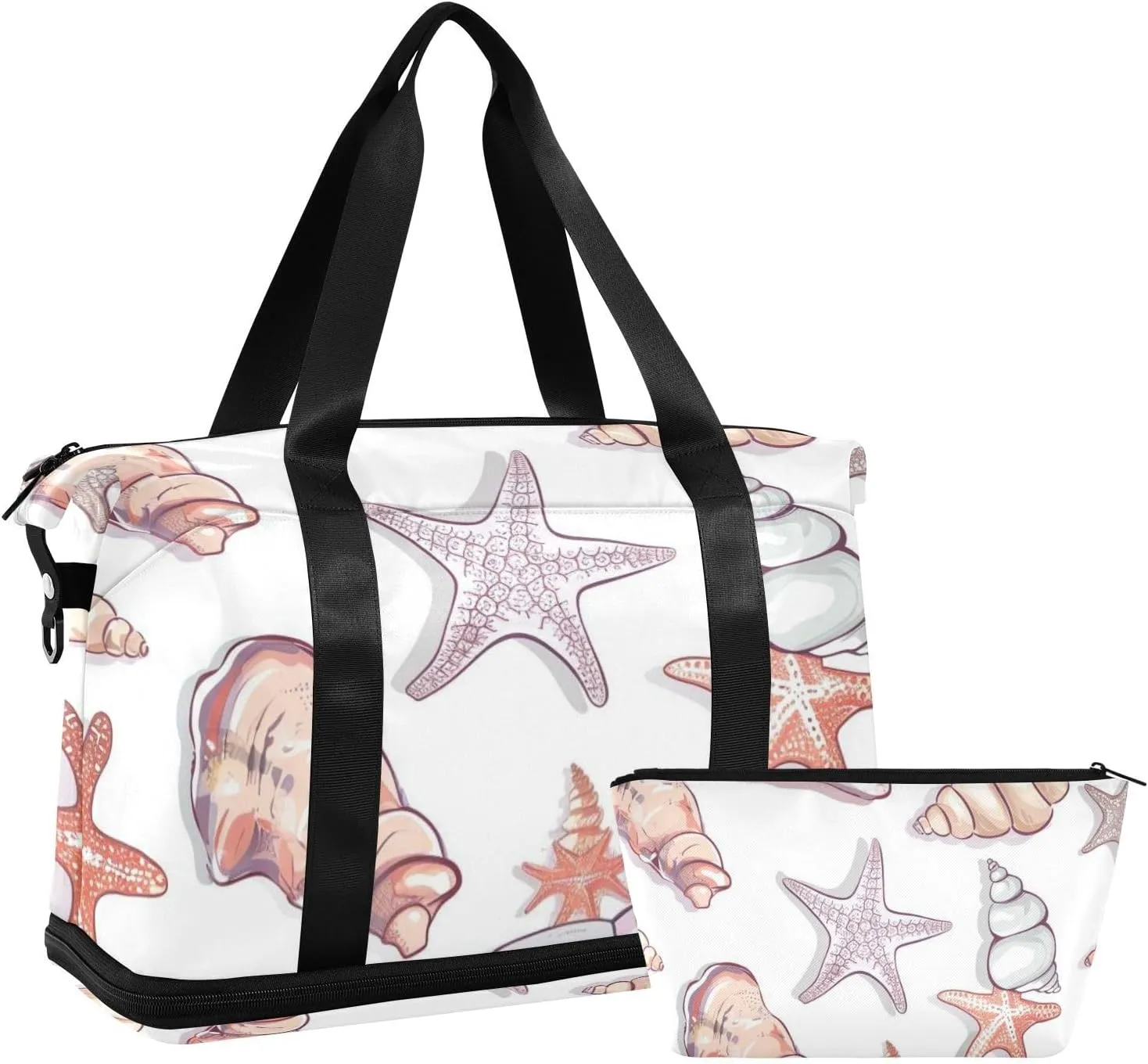 Sea Snail Overnight Travel Duffel Bag Shoulder Weekender Overnight Bag with Toiletry Bag for Business Trips Large Capacity
