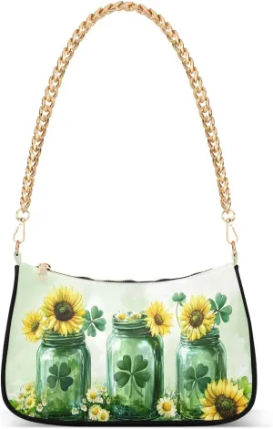 Shoulder Bags for Women Irish Jars St Hobo Tote Handbag Small Clutch Purse with Zipper Closure56