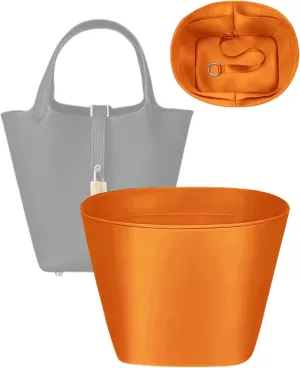 Silky Smooth Purse Organizer for Hermes Picotin 14/18/22/26 Bags-Lightweight Luxury Handbag Insert with Soft Touch Inner Liner(Custom,PC14)