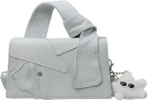 Simple denim square bag, versatile and fashionable single-shoulder women's bag, suitable for multiple scenarios of matching
