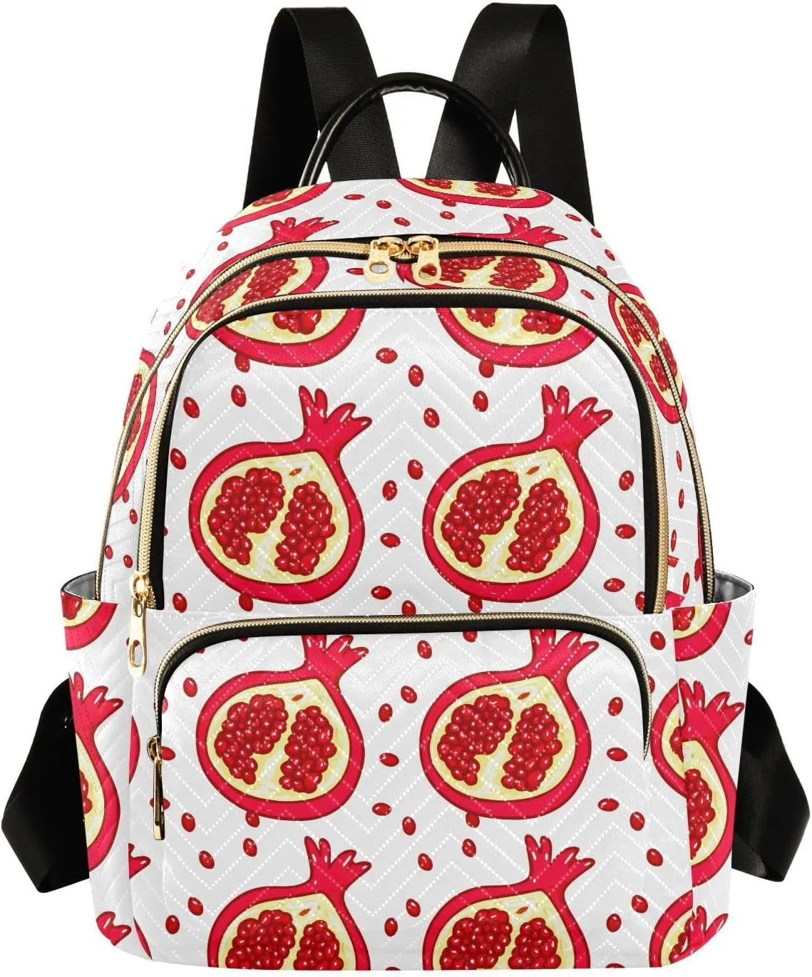 Sinestour Pomegranate Red Women Backpack Purse Large Capacity Casual Daypack Adjustable Strap Travel Camping Work Backpack