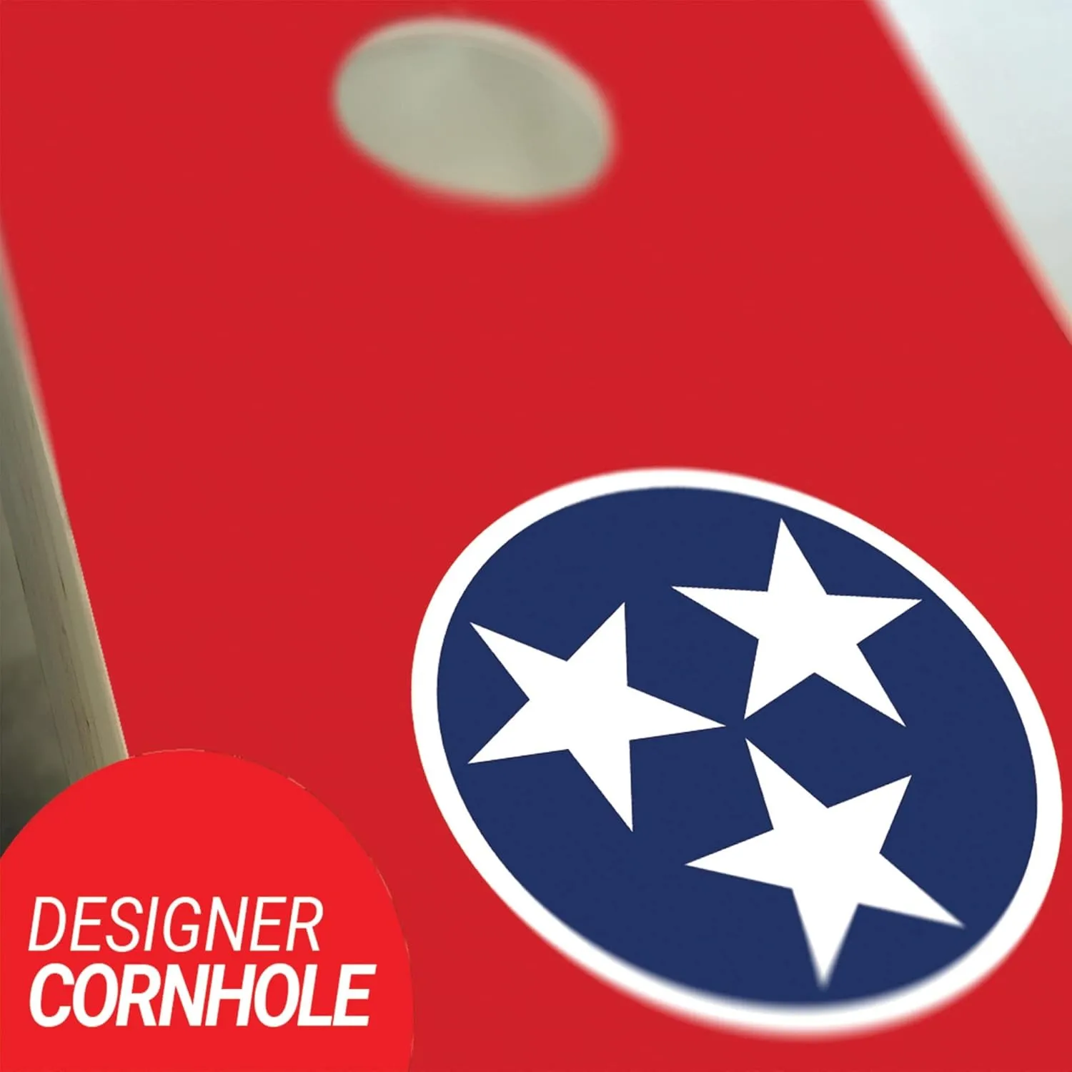 Skip's Garage Tennessee State Flag Cornhole Board Set - Corn Hole Game Boards - Regulation Size - Includes Boards   Optional Lights & Cases