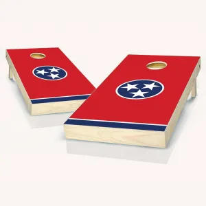 Skip's Garage Tennessee State Flag Cornhole Board Set - Corn Hole Game Boards - Regulation Size - Includes Boards   Optional Lights & Cases