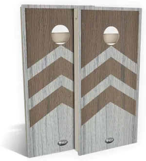 Skip's Garage Trex Foggy Wharf Arrows All-Weather Cornhole Set - 100% Weatherproof CVC Composite Cornhole Boards