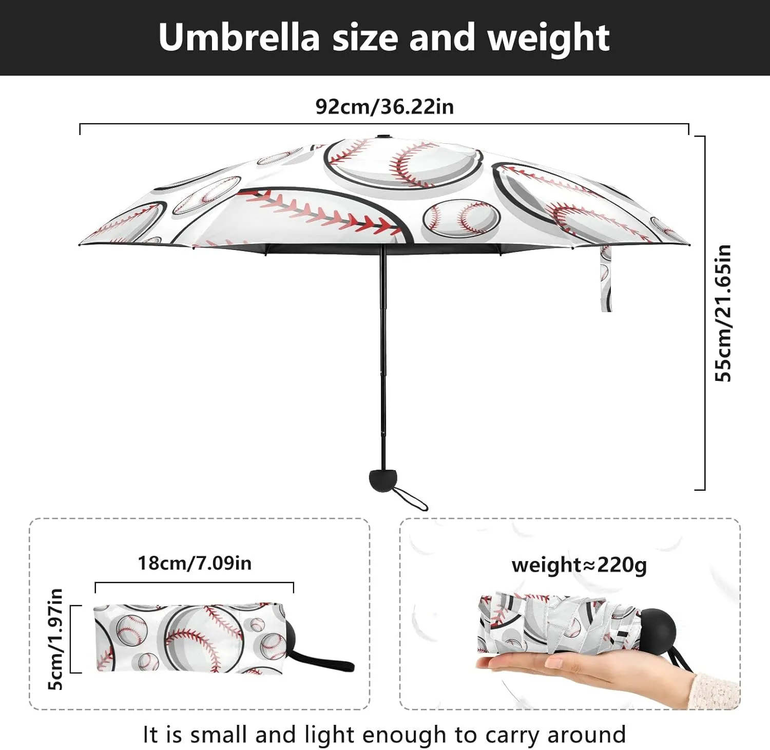 Small Mini Anti-UV Compact Travel Umbrella, 5 Folding Ultra-Light Umbrella, 6 Ribs Pocket Windproof Foldable Vinyl Parasol
