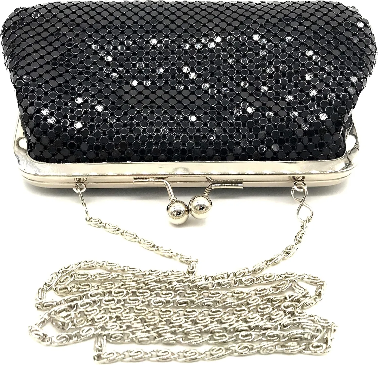Small Women Clutch Metal Mesh Evening Purse for Party prom Wedding