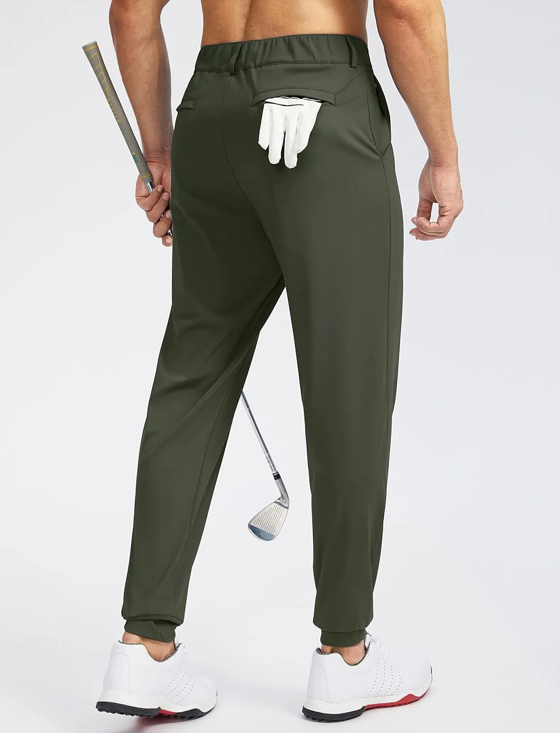 Soothfeel Men's Golf Joggers Pants with 5 Pockets Slim Fit Stretch Sweatpants Running Travel Dress Work Pants for Men