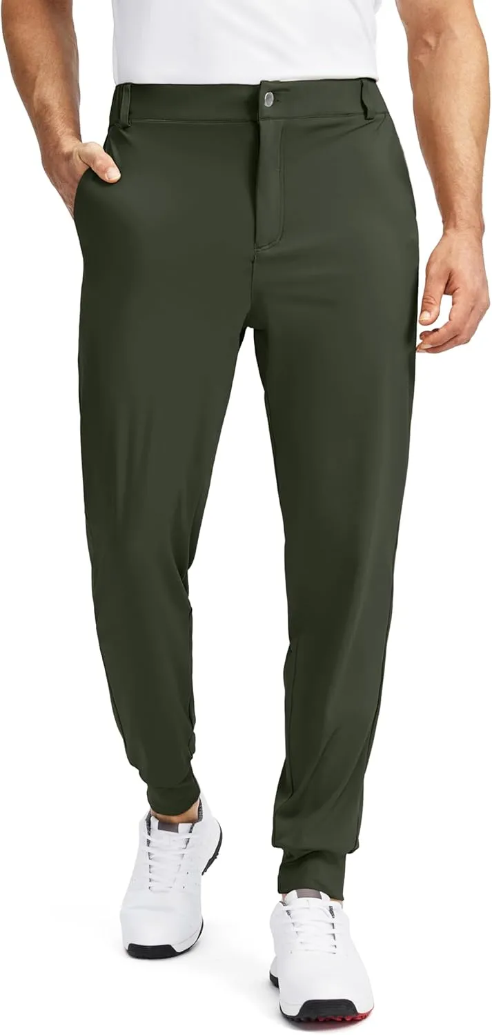 Soothfeel Men's Golf Joggers Pants with 5 Pockets Slim Fit Stretch Sweatpants Running Travel Dress Work Pants for Men