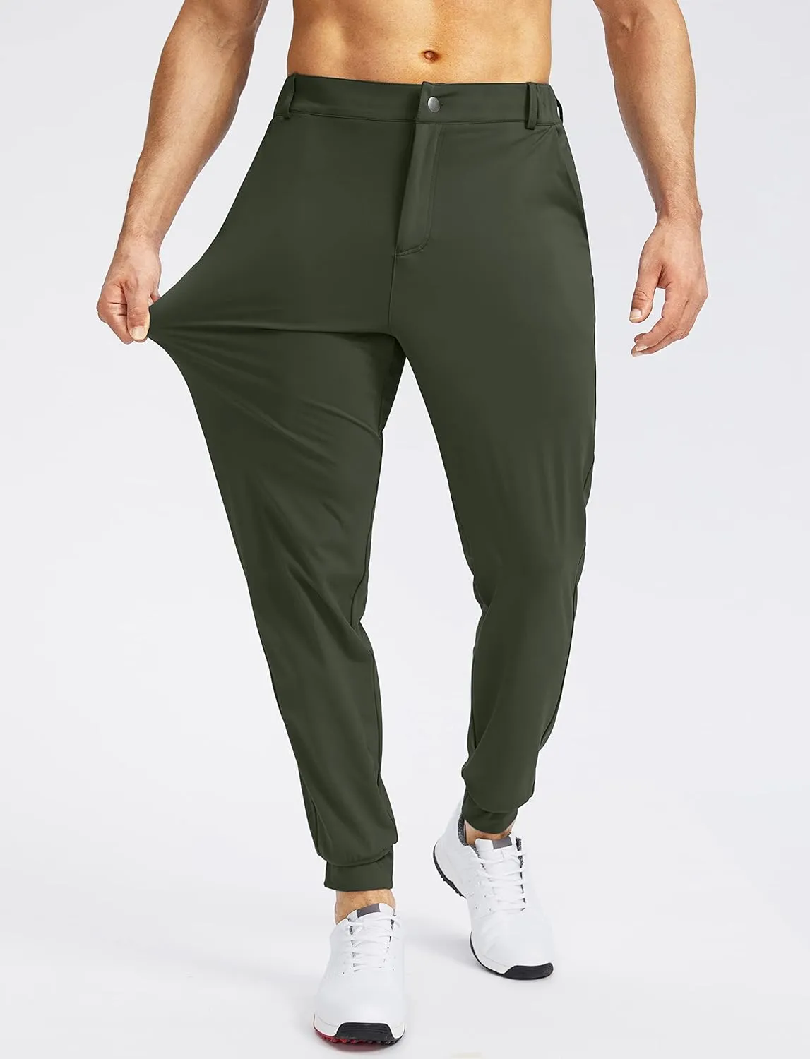 Soothfeel Men's Golf Joggers Pants with 5 Pockets Slim Fit Stretch Sweatpants Running Travel Dress Work Pants for Men