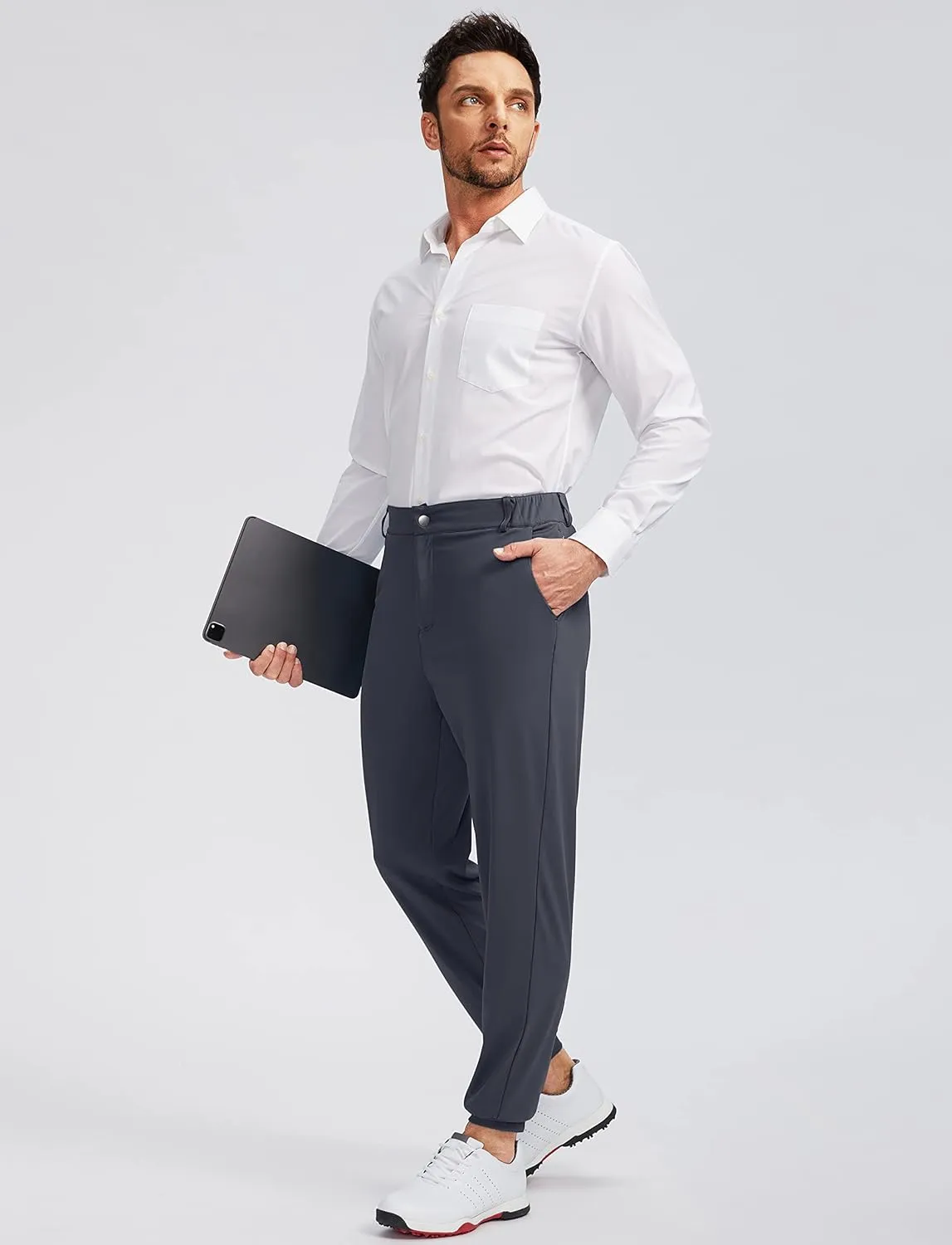 Soothfeel Men's Golf Joggers Pants with 5 Pockets Slim Fit Stretch Sweatpants Running Travel Dress Work Pants for Men