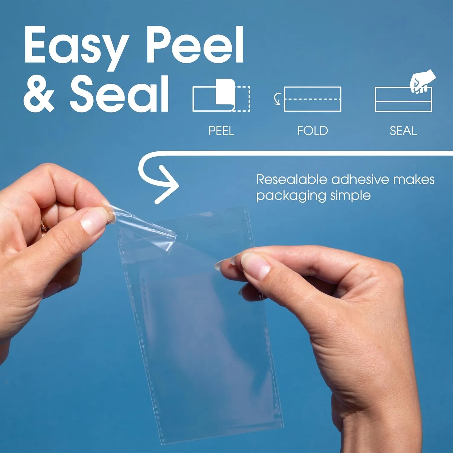 Spartan Industrial - 6" X 8" (1000 Count) Crystal Clear Resealable Cello Poly Bags for Jewelry, Treats, Party Favors - Self Seal