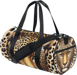 Sports Gym Travel Duffle Bag Leopard Luggage for Men and Women