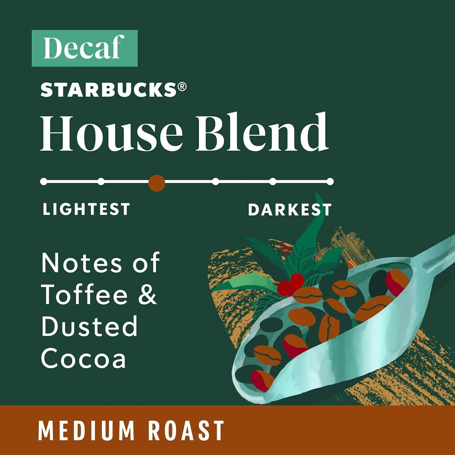 Starbucks Ground Coffee, Medium Roast Coffee, Decaf House Blend, 100% Arabica, 6 bags (12 oz each)