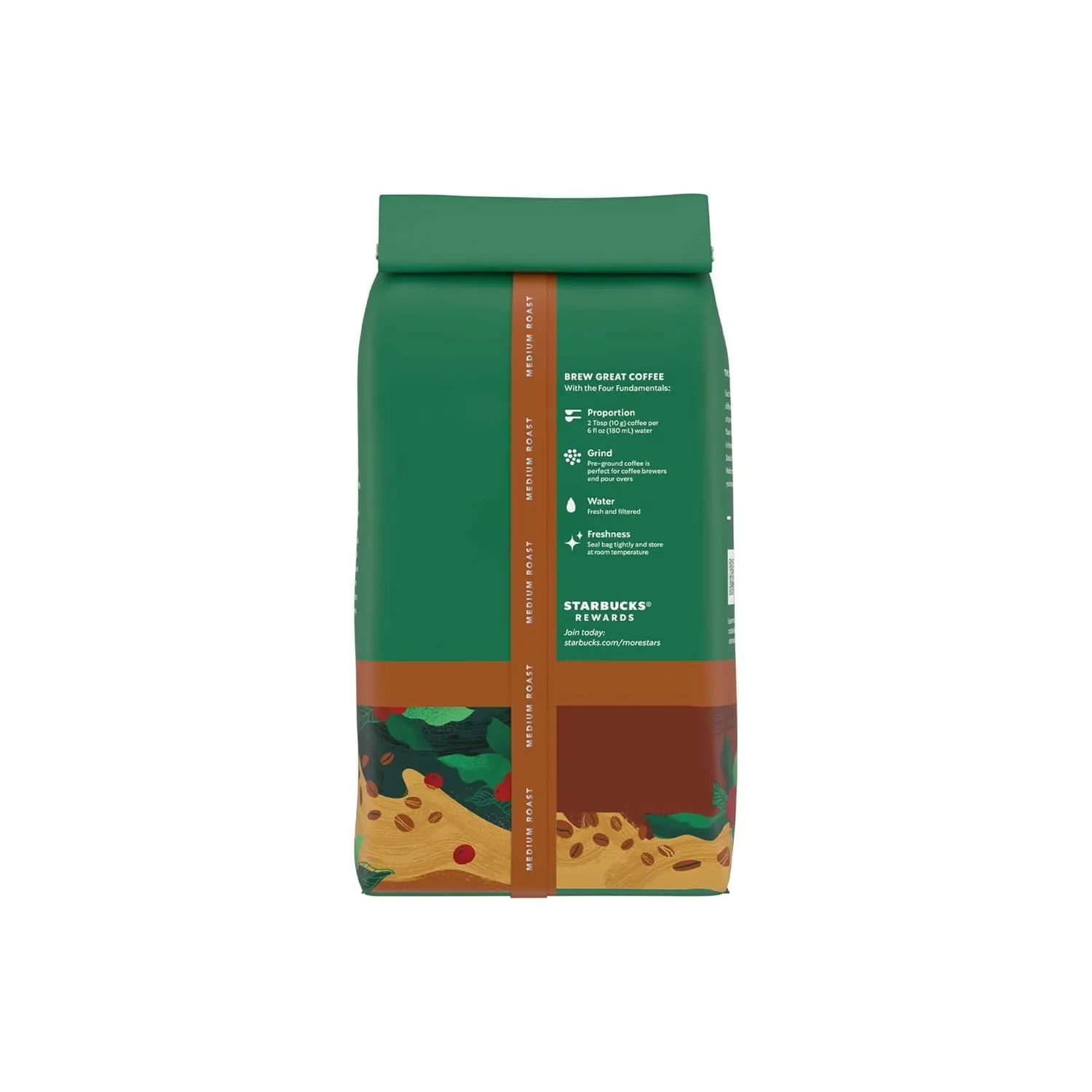 Starbucks Ground Coffee, Medium Roast Coffee, Decaf House Blend, 100% Arabica, 6 bags (12 oz each)