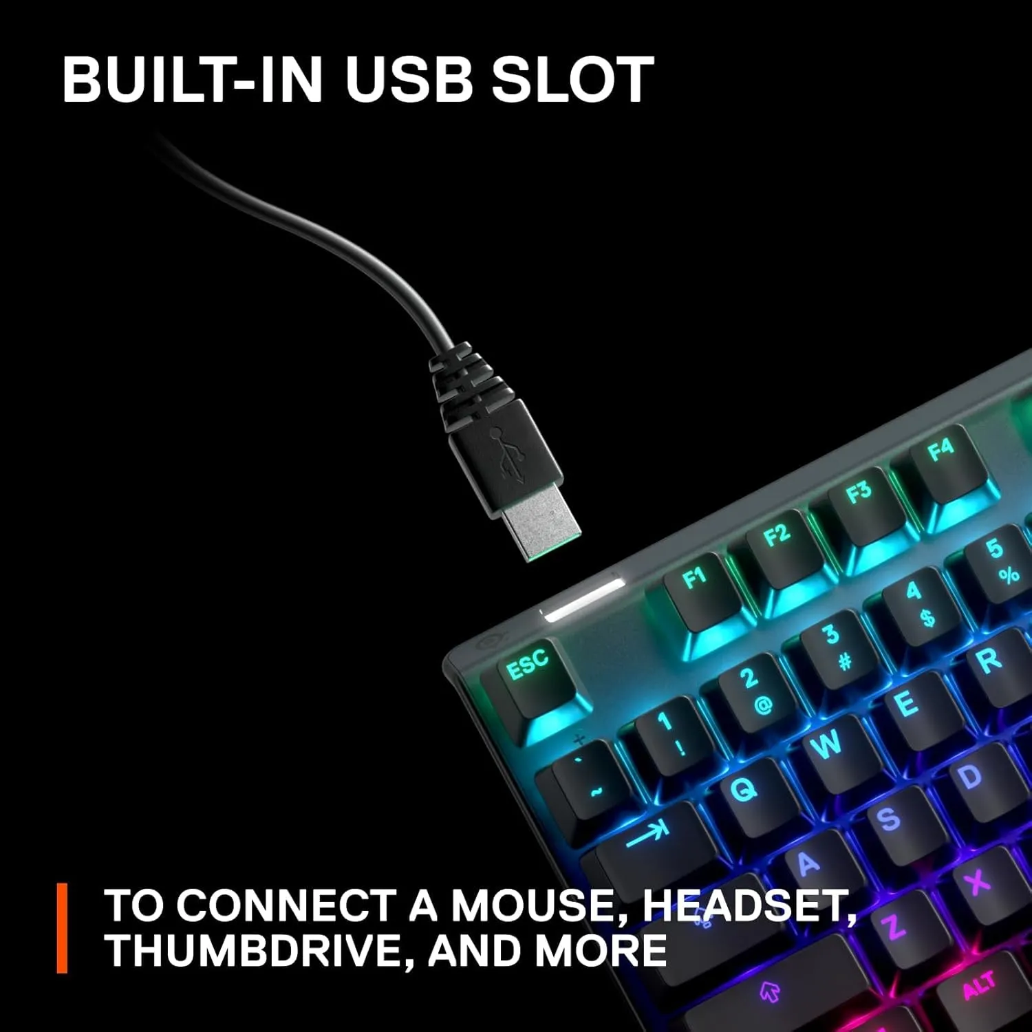 SteelSeries Apex Pro HyperMagnetic Gaming Keyboard — Adjustable Actuation — OLED Screen — RGB – USB Passthrough​