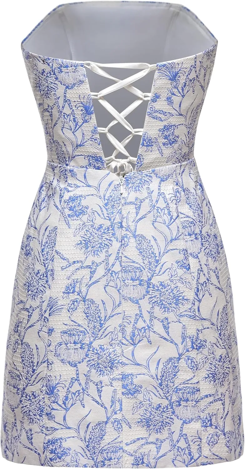 Strapless Homecoming Dress Bodycon Short Prom Gown Satin Applique Cocktail Party Dress SP001