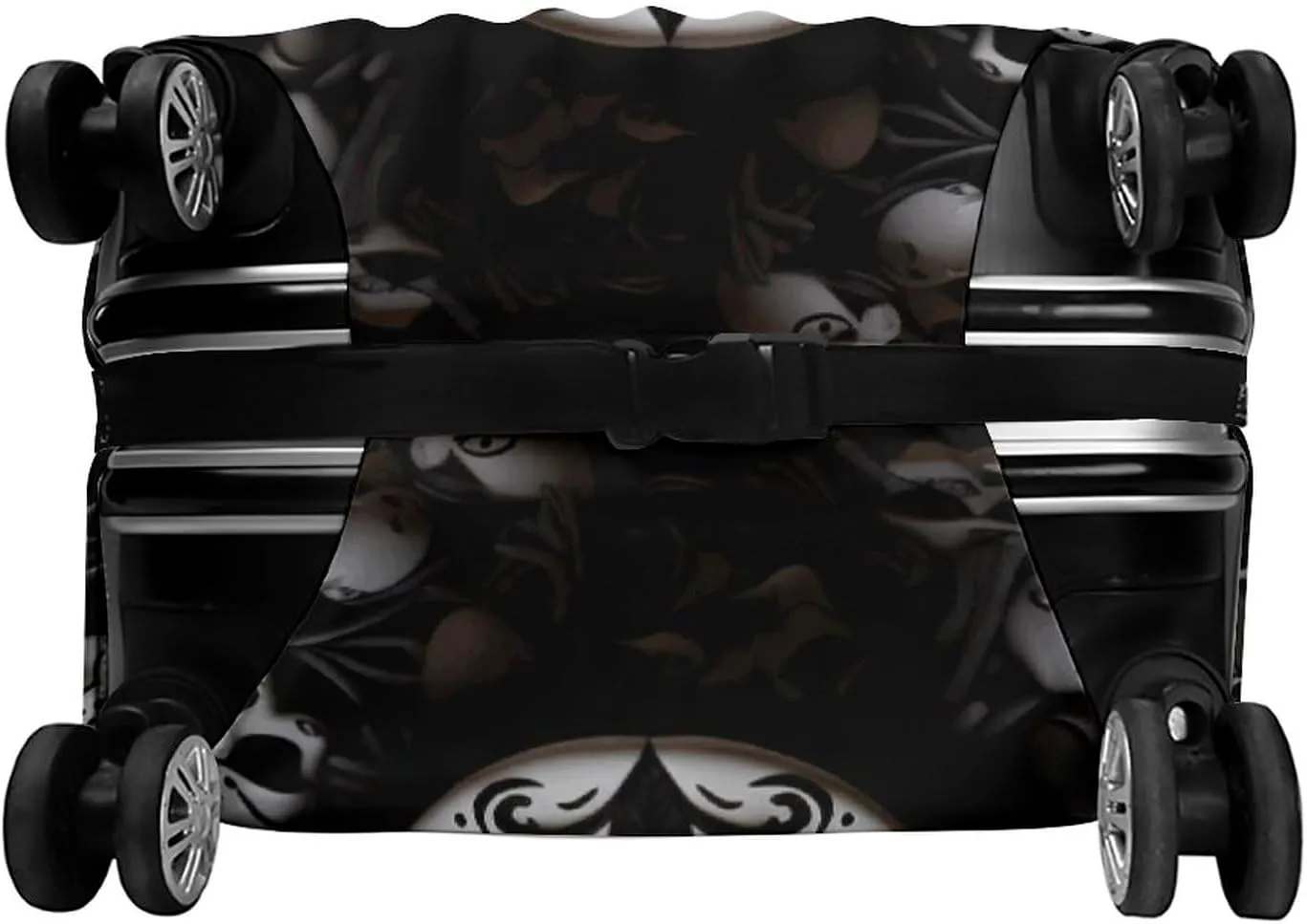 Suitcase Covers for Luggage Black And White Skulls Fashion Luggage Cover Washable Protector Waterproof Suitcase Cover Anti-scratch Travel Suitcases Covers Case for 19-32 Inch Luggages XL