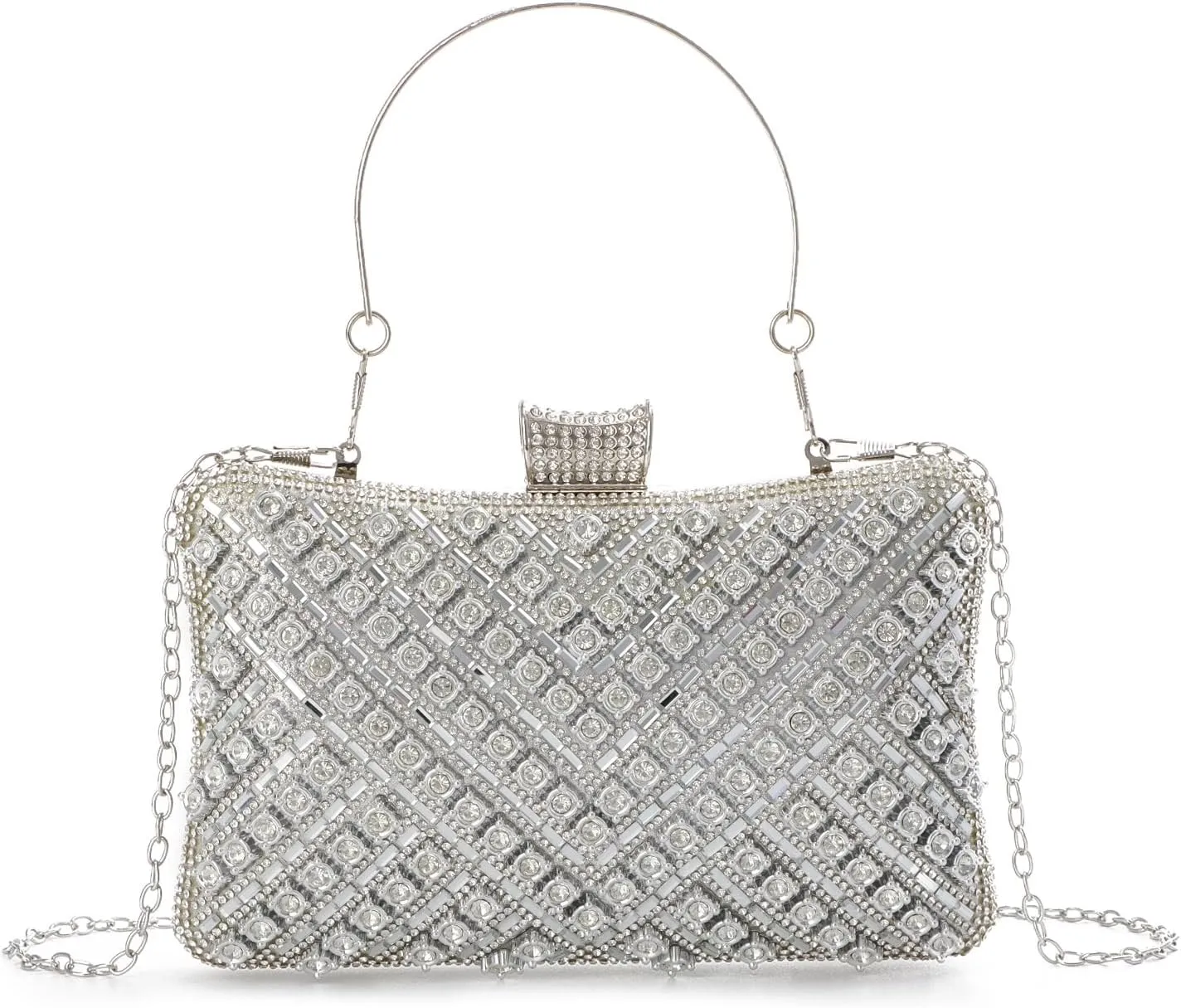 SUKUTU Women Rhinstone Evening Bag Glitter Clutch Purse Handbag for Wedding Party Prom Cocktail