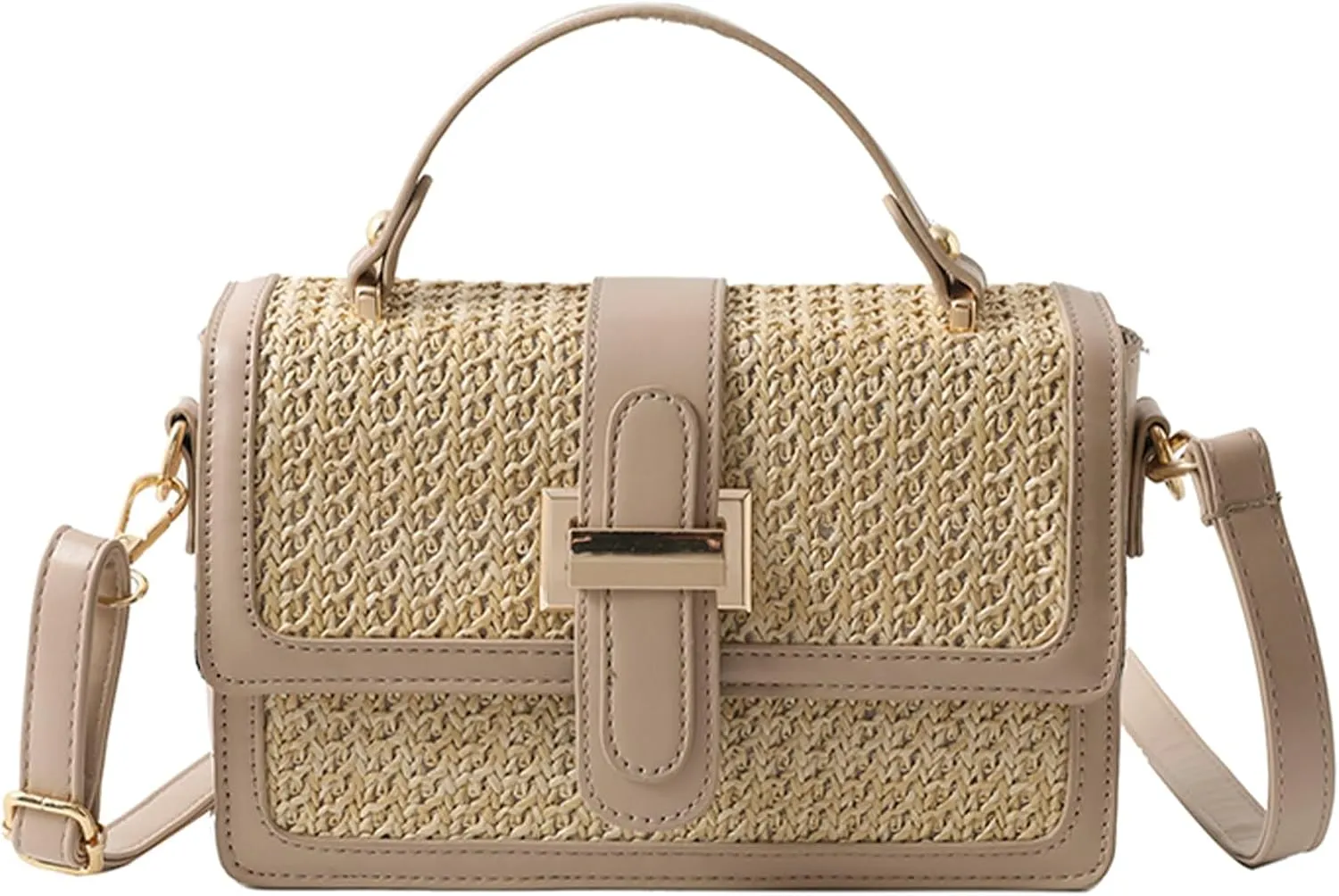 Summer Straw Crossbody Bags for Women Trendy Woven Beach Bag Straw Clutch Purse Vacation Handbags
