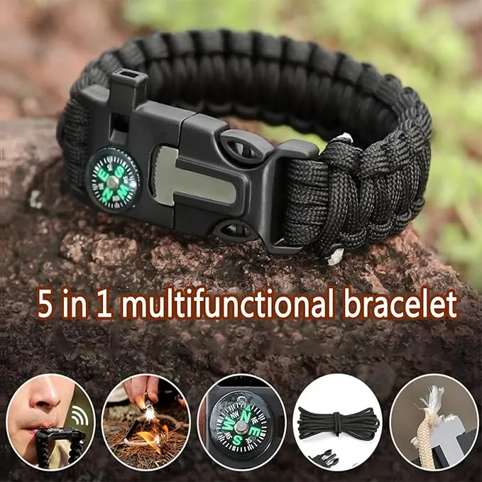 Survival Kit 25 in 1，Gifts for Men Dad Husband Teenage Boy,Survival Gear Tool Cool Gadgets Emergency Survival Gear and Family Hiking Camping Adventure Equipment
