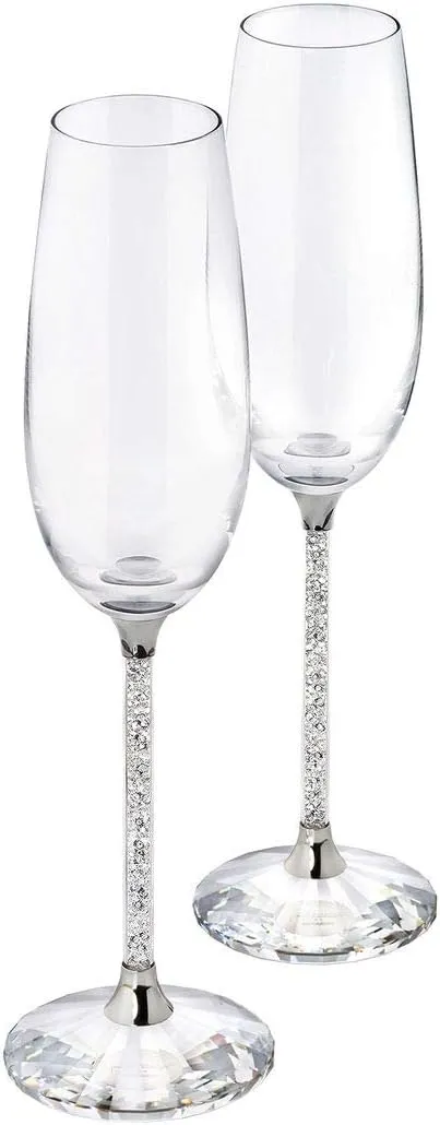 Swarovski Crystalline Clear Crystal Toasting Flutes, Set of 2